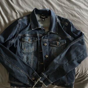 Nine West Men's Dark Blue Denim Jacket